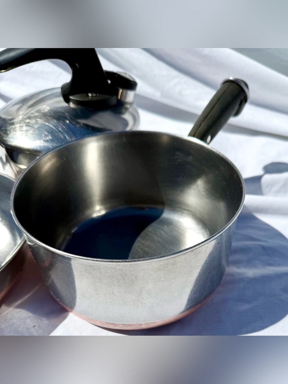 Revere Ware Stainless Copper Clad Pot and Pan Set - Picture 2 of 12